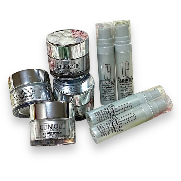 BUNDLE Clinique Sculptwear Lift & Contour Serum & Contouring Massage Cream Mask